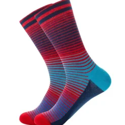 Hot OUKU Men's 1 Pair Socks White Red Color Colorful Sports Outdoor Daily Wear Spring, Fall, Winter, Summer Fashion Cute