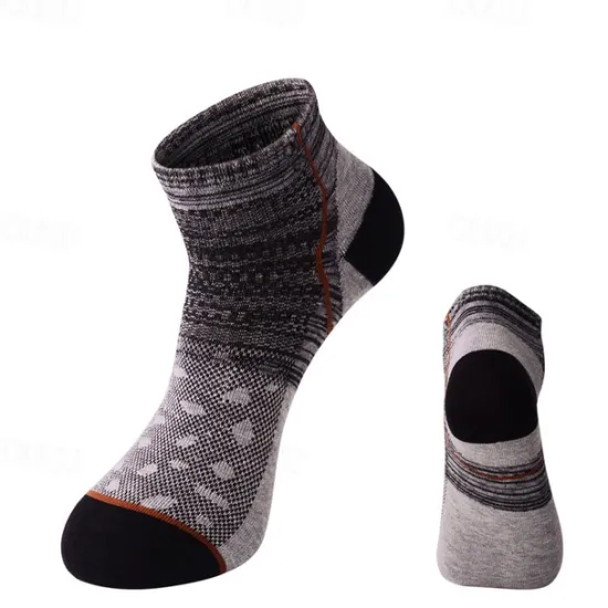Online OUKU Men's 5 Pairs Ankle Socks Sneaker Socks Low Cut Socks Blue Light Grey Color Color Block Sports & Outdoor Casual Daily Medium Summer Stylish Classic
