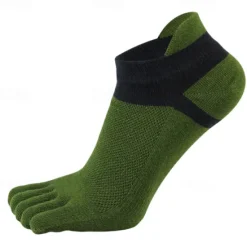 Clearance OUKU Men's 3 Pairs Ankle Socks Toe Socks Low Cut Socks Black White Color Color Block Daily Wear Vacation Weekend Mesh Medium Summer Spring & Fall Stylish Casual