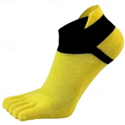 Clearance OUKU Men's 3 Pairs Ankle Socks Toe Socks Low Cut Socks Black White Color Color Block Daily Wear Vacation Weekend Mesh Medium Summer Spring & Fall Stylish Casual