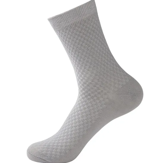 Best OUKU Men's 3 Pairs Crew Socks Black Light Grey Color Plain Casual Daily Basic Medium Summer Spring Fall Breathable