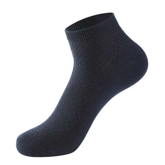 Outlet OUKU Men's 3 Pairs Crew Socks Low Cut Socks Black Light Grey Color Plain Casual Daily Basic Medium Summer Spring Fall Breathable