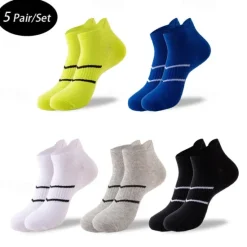 Clearance OUKU Men's 5 Pairs Multi Packs Socks Running Socks Casual Socks Black White Color Plain Vacation Sports & Outdoor Daily Basic Medium Spring Fall Fashion Casual