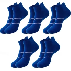Clearance OUKU Men's 5 Pairs Multi Packs Socks Running Socks Casual Socks Black White Color Plain Vacation Sports & Outdoor Daily Basic Medium Spring Fall Fashion Casual