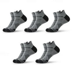 New OUKU Men's 5 Pairs Multi Packs Socks Running Socks Casual Socks Black White Color Color Block Sports & Outdoor Daily Vacation Basic Thin Summer Spring Fashion Casual