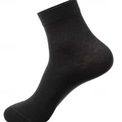 OUKU Men's 5 Pairs Multi Packs Socks Running Socks Casual Socks Black White Color Plain Vacation Sports & Outdoor Daily Basic Medium Spring Fall Fashion Casual