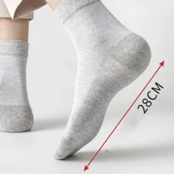 OUKU Men's 5 Pairs Multi Packs Socks Running Socks Casual Socks Black White Color Plain Vacation Sports & Outdoor Daily Basic Medium Spring Fall Fashion Casual