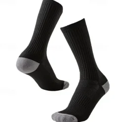 New OUKU Men's 3 Pairs Multi Packs Socks Running Socks Long Socks White+White+Black Black Color Color Block Sports & Outdoor Daily Vacation Basic Medium Spring Fall Fashion Casual