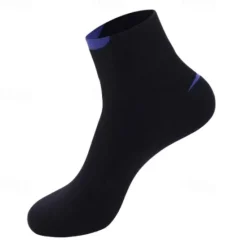 Clearance OUKU Men's 4 Pairs Multi Packs Socks Crew Socks Running Socks Casual Socks Black Blue Color Color Block Vacation Sports & Outdoor Daily Basic Medium Spring Fall Fashion Casual