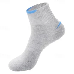 Clearance OUKU Men's 4 Pairs Multi Packs Socks Crew Socks Running Socks Casual Socks Black Blue Color Color Block Vacation Sports & Outdoor Daily Basic Medium Spring Fall Fashion Casual