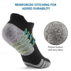 Online OUKU Men's 3 Pairs Multi Packs Socks Running Socks Casual Socks Black+White+Gray Black Color Color Block Vacation Sports & Outdoor Daily Basic Medium Fall Winter Fashion Casual