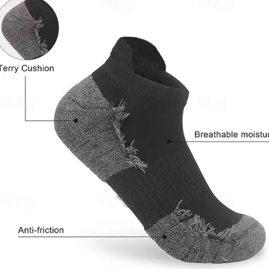 Online OUKU Men's 3 Pairs Multi Packs Socks Running Socks Casual Socks Black+White+Gray Black Color Color Block Vacation Sports & Outdoor Daily Basic Medium Fall Winter Fashion Casual