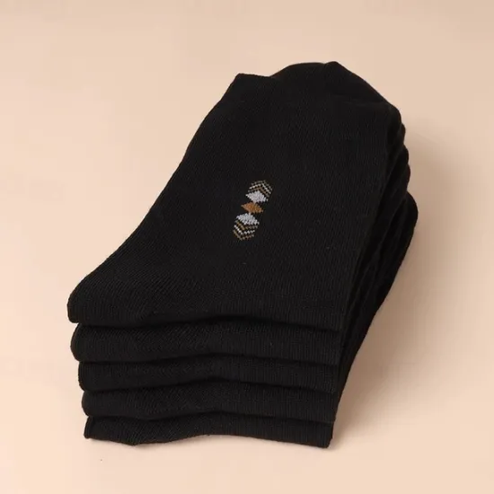 Clearance OUKU Men's 15 Pairs Multi Packs Socks Running Socks Casual Socks Black Navy Blue Color Plain Vacation Sports & Outdoor Daily Basic Medium Spring Fall Fashion Casual