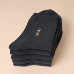 Clearance OUKU Men's 15 Pairs Multi Packs Socks Running Socks Casual Socks Black Navy Blue Color Plain Vacation Sports & Outdoor Daily Basic Medium Spring Fall Fashion Casual