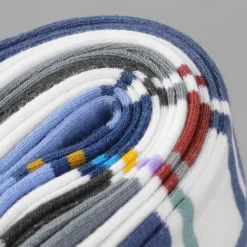 Clearance OUKU Men's 5 Pairs Multi Packs Socks Running Socks Casual Socks Color Color Block Striped Sports & Outdoor Daily Vacation Basic Medium Spring Fall Fashion Casual Rainbow