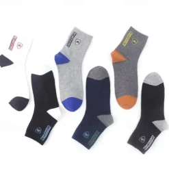 Hot OUKU Men's 10 Pairs Multi Packs Socks Crew Socks Running Socks Casual Socks Color Plain Vacation Sports & Outdoor Daily Basic Medium Spring Fall Fashion Casual Rainbow