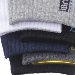 Hot OUKU Men's 10 Pairs Multi Packs Socks Crew Socks Running Socks Casual Socks Color Plain Vacation Sports & Outdoor Daily Basic Medium Spring Fall Fashion Casual Rainbow