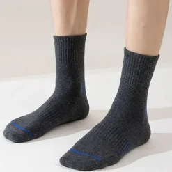 Online OUKU Men's 5 Pairs Multi Packs Socks Running Socks Casual Socks Black White Color Stripes Vacation Sports & Outdoor Daily Basic Medium Spring Fall Fashion Casual