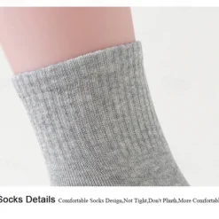 Online OUKU Men's 5 Pairs Multi Packs Socks Running Socks Casual Socks Black White Color Stripes Vacation Sports & Outdoor Daily Basic Medium Spring Fall Fashion Casual