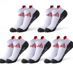 Clearance OUKU Men's 5 Pairs Multi Packs Socks Running Socks Casual Socks Black White Color Color Block Sports & Outdoor Daily Vacation Basic Thin Summer Spring Fashion Casual