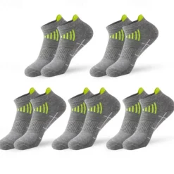 Clearance OUKU Men's 5 Pairs Multi Packs Socks Running Socks Casual Socks Black White Color Color Block Sports & Outdoor Daily Vacation Basic Thin Summer Spring Fashion Casual