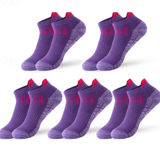 Clearance OUKU Men's 5 Pairs Multi Packs Socks Running Socks Casual Socks Black White Color Color Block Sports & Outdoor Daily Vacation Basic Thin Summer Spring Fashion Casual