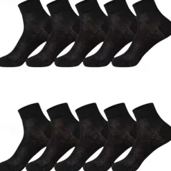 Hot OUKU Men's 5 Pairs Multi Packs Socks Running Socks Casual Socks Black White Color Plain Sports & Outdoor Daily Vacation Basic Medium Spring Fall Fashion Casual