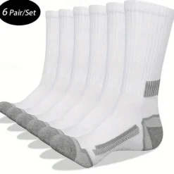 Sale OUKU Men's 6 Pairs Multi Packs Socks Running Socks Casual Socks Black+White+Gray Black Color Color Block Plain Sports & Outdoor Daily Vacation Basic Medium Spring Fall Fashion Casual
