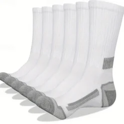 Sale OUKU Men's 6 Pairs Multi Packs Socks Running Socks Casual Socks Black+White+Gray Black Color Color Block Plain Sports & Outdoor Daily Vacation Basic Medium Spring Fall Fashion Casual