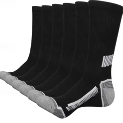 Sale OUKU Men's 6 Pairs Multi Packs Socks Running Socks Casual Socks Black+White+Gray Black Color Color Block Plain Sports & Outdoor Daily Vacation Basic Medium Spring Fall Fashion Casual