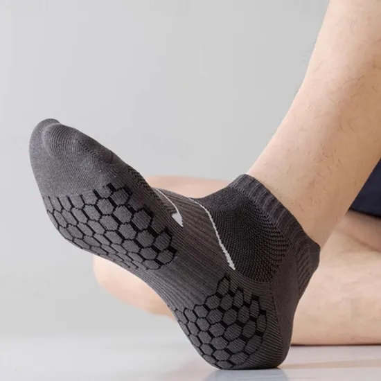 Online OUKU Men's 5 Pairs Multi Packs Socks Running Socks Casual Socks Black+White+Gray Black*2+Dark Gray*2+Dark Blue*1 Color Plain Vacation Sports & Outdoor Daily Basic Medium Spring Fall Fashion Casual