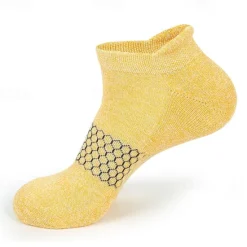 Sale OUKU Men's 5 Pairs Multi Packs Socks Ankle Socks Low Cut Socks Casual Socks Yellow Red Color Plain Sports & Outdoor Daily Vacation Basic Medium Spring Fall Fashion Casual