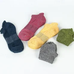 Sale OUKU Men's 5 Pairs Multi Packs Socks Ankle Socks Low Cut Socks Casual Socks Yellow Red Color Plain Sports & Outdoor Daily Vacation Basic Medium Spring Fall Fashion Casual