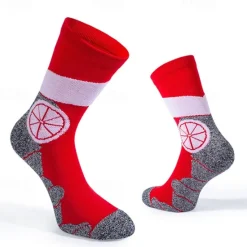 New OUKU Men's 2 Pairs Multi Packs Socks Running Socks Casual Socks Yellow Red Color Color Block Sports & Outdoor Daily Vacation Basic Medium Spring Fall Fashion Casual