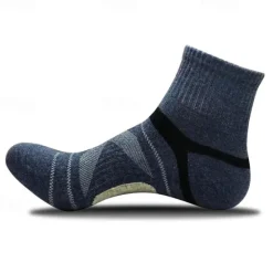 Sale OUKU Men's 2 Pairs Multi Packs Socks Crew Socks Running Socks Casual Socks Black Blue Color Stripes Sports & Outdoor Daily Vacation Basic Medium Spring Fall Fashion Casual