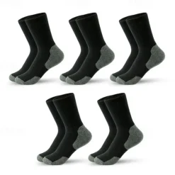 Discount OUKU Men's 5 Pairs Multi Packs Socks Sport Socks / Athletic Socks Running Socks Casual Socks Black Yellow Color Color Block Sports & Outdoor Daily Vacation Basic Medium Summer Spring Fashion Casual