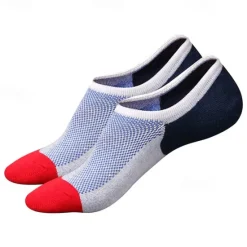 Sale OUKU Men's 4 Pairs Multi Packs Socks Running Socks Casual Socks Black White Color Color Block Vacation Sports & Outdoor Daily Basic Medium Spring Fall Fashion Casual