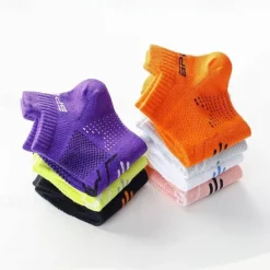 Discount OUKU Men's 3 Pairs Multi Packs Socks Running Socks Casual Socks Black White Color Color Block Sports & Outdoor Daily Vacation Basic Medium Spring Fall Fashion Casual