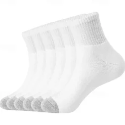 New OUKU Men's 6 Pairs Multi Packs Socks Running Socks Casual Socks Black White Color Color Block Sports & Outdoor Daily Vacation Basic Medium Spring Fall Fashion Casual