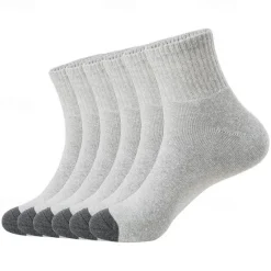 New OUKU Men's 6 Pairs Multi Packs Socks Running Socks Casual Socks Black White Color Color Block Sports & Outdoor Daily Vacation Basic Medium Spring Fall Fashion Casual