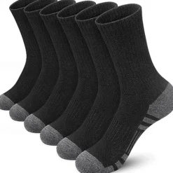 Discount OUKU Men's 6 Pairs Multi Packs Socks Running Socks Casual Socks Black+White+Gray Black Color Color Block Sports & Outdoor Daily Vacation Basic Medium Spring Fall Fashion Casual