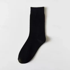 Best OUKU Men's 5 Pairs Multi Packs Socks Running Socks Casual Socks Black+beige Black Color Argyle Vacation Sports & Outdoor Daily Basic Medium Spring Fall Fashion Casual