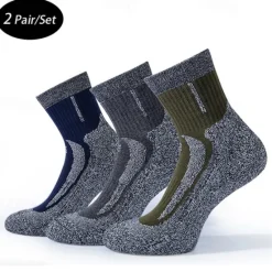 Best OUKU Men's 2 Pairs Multi Packs Socks Running Socks Casual Socks Long Socks Army Green Dark Blue Color Color Block Sports & Outdoor Daily Vacation Basic Medium Spring Fall Fashion Casual