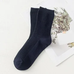 Sale OUKU Men's 5 Pairs Multi Packs Socks Running Socks Casual Socks Black White Color Plain Vacation Sports & Outdoor Daily Basic Medium Spring Fall Fashion Casual