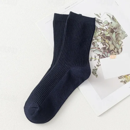 Sale OUKU Men's 5 Pairs Multi Packs Socks Running Socks Casual Socks Black White Color Plain Vacation Sports & Outdoor Daily Basic Medium Spring Fall Fashion Casual