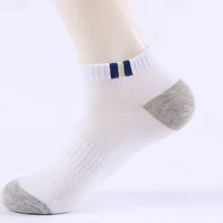 Outlet OUKU Men's 5 Pairs Multi Packs Socks Running Socks Casual Socks Yellow Red Color Color Block Vacation Sports & Outdoor Daily Basic Medium Spring Fall Fashion Casual
