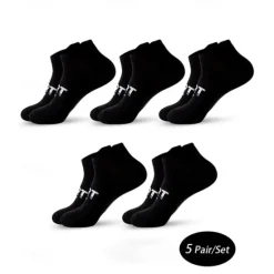 Discount OUKU Men's 5 Pairs Socks Ankle Socks Sport Socks / Athletic Socks Low Cut Socks Black White Color Plain Casual Daily Basic Medium Summer Spring Fall Stylish Traditional / Classic