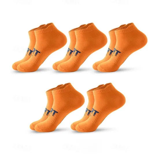 Discount OUKU Men's 5 Pairs Socks Ankle Socks Sport Socks / Athletic Socks Low Cut Socks Black White Color Plain Casual Daily Basic Medium Summer Spring Fall Stylish Traditional / Classic