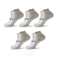 Discount OUKU Men's 5 Pairs Socks Ankle Socks Sport Socks / Athletic Socks Low Cut Socks Black White Color Plain Casual Daily Basic Medium Summer Spring Fall Stylish Traditional / Classic
