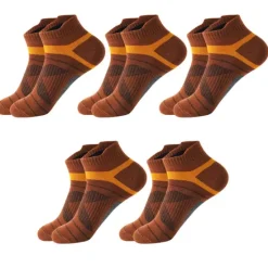 Clearance OUKU Men's 5 Pairs Socks Ankle Socks Running Socks Black Blue Color Color Block Daily Wear Vacation Weekend Medium Summer Spring Warm Ups